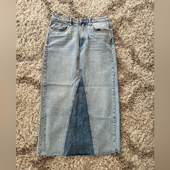 BLANKNYC Patchwork Denim Maxi Skirt - Picture 2 of 5